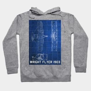 Blueprint of Wright  Flyer 1903 Hoodie